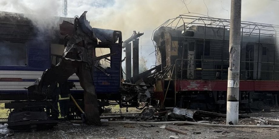 ВС РФ атаковали поезд в шостке