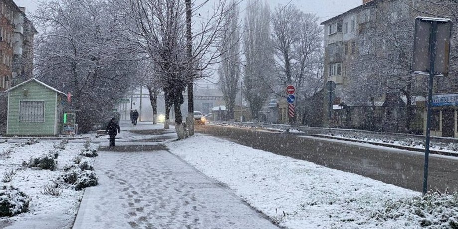 Первый снег в Одесской области