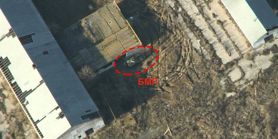 Боевики в Комнитерново / Фото: Пресс центр штаба АТО