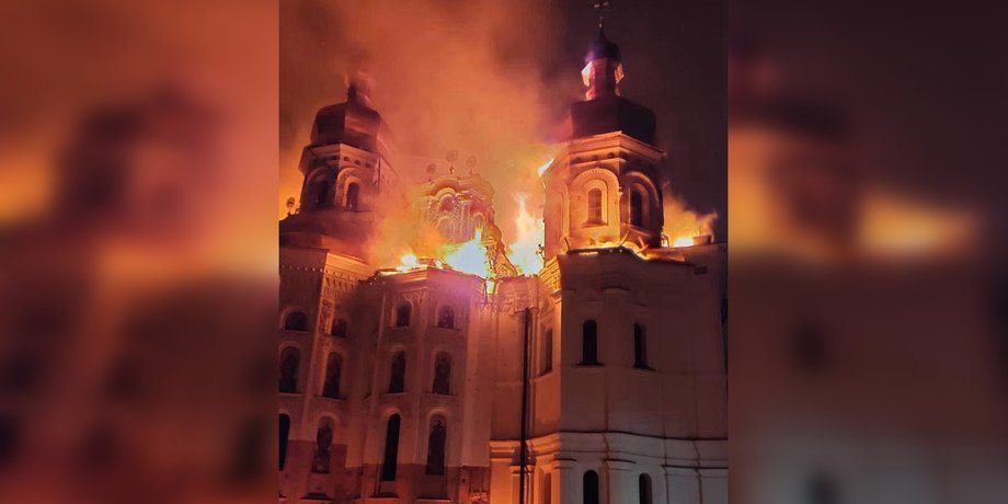 фото пожежі на Києво-Печерській лавра, 15 червн