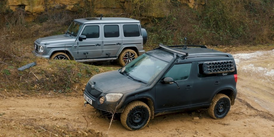 Skoda Yeti, Mercedes-AMG G63, Гелендваген, Бездорожье, Видео, Кроссоверы, Внедорожники, Авто, Автомобили, Блогеры
