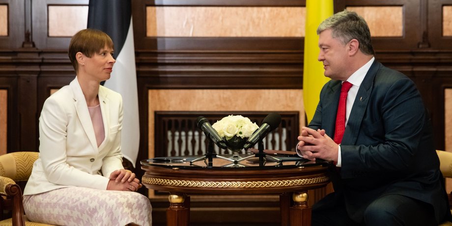Керсти Кальюлайд и Петр Порошенко/Фото: twitter.com/poroshenko