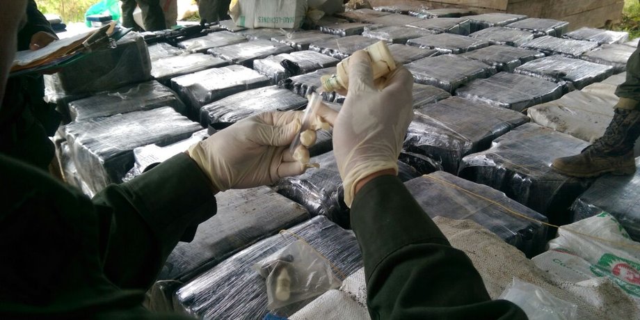 Конфискованные наркотики / Фото: twitter.com/PoliciaColombia