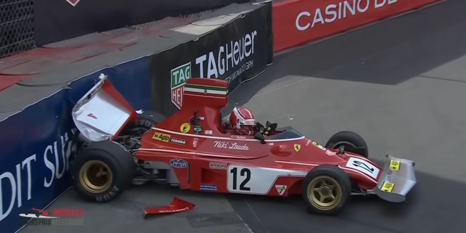 авария Шарля Леклера, Шарль Леклер, Гран-при Монако, Ferrari 312, Ники Лауда
