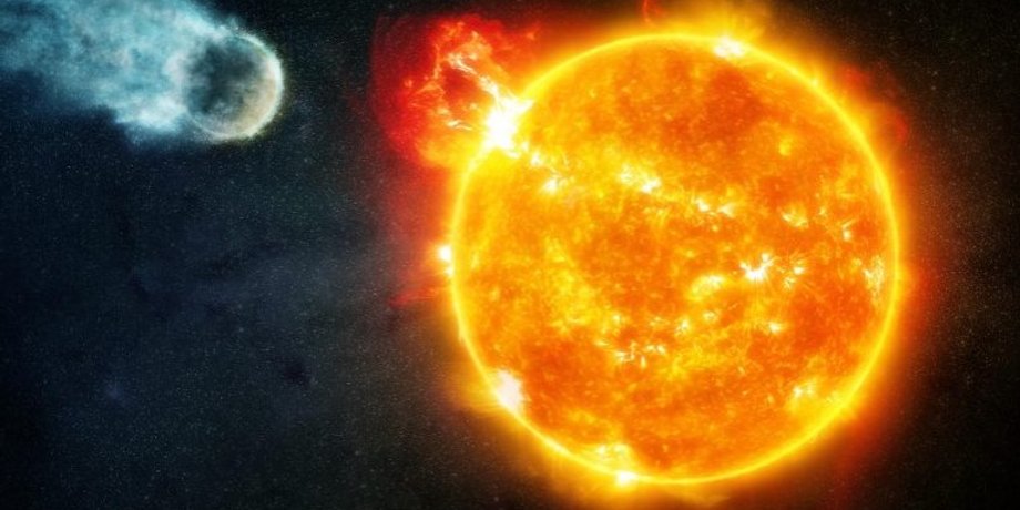Зірка червоний карлик і планета