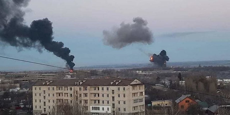 Обстрел Украина вторжение Россия военная операция аэродромы