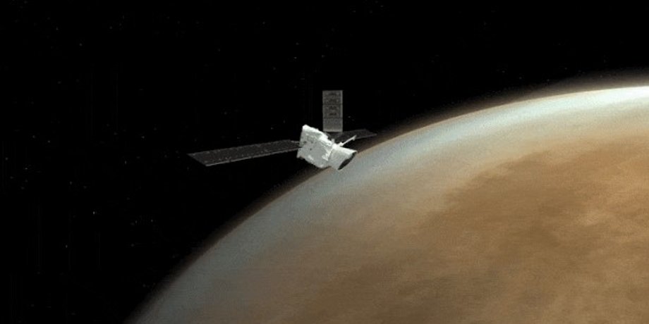 BepiColombo біля Венери. Ілюстрація.