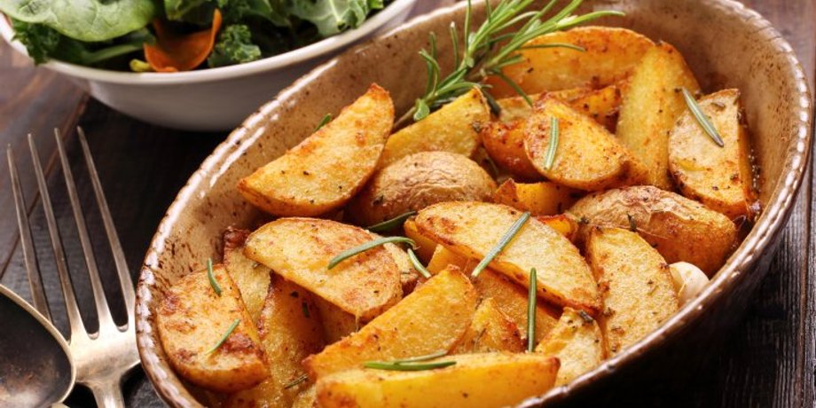 запеченный картофель, жареный картофель, кулинария