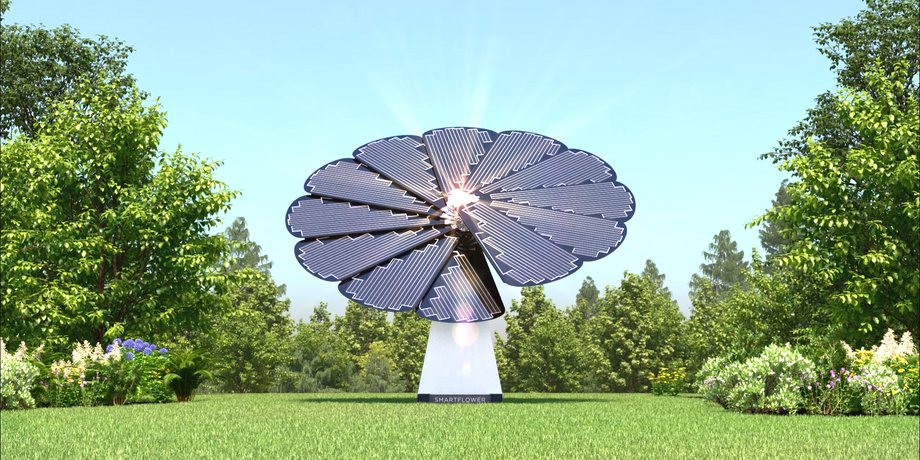 солнечная электростанция, солнечная панель, солнечная батарея, SmartFlower