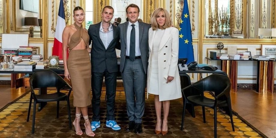 Еммануель Макрон, Бріжит Макрон, Хейлі Бібер, Джастін Бібер