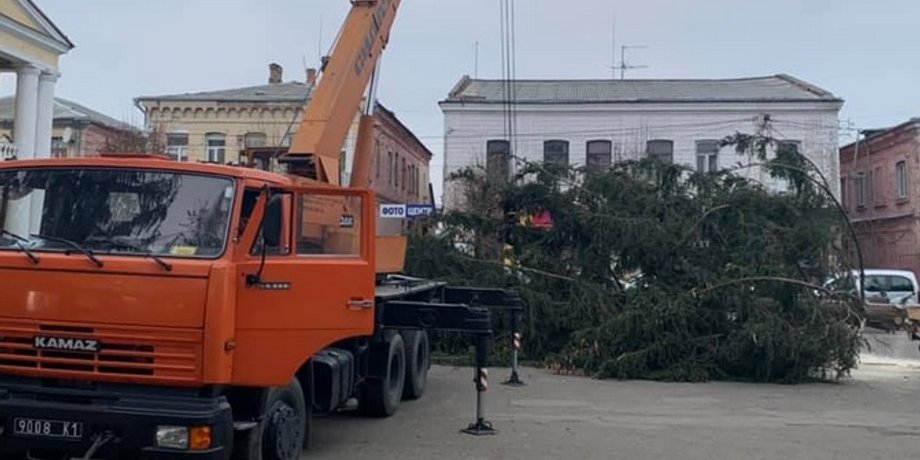 Дубно, кладбище, елка