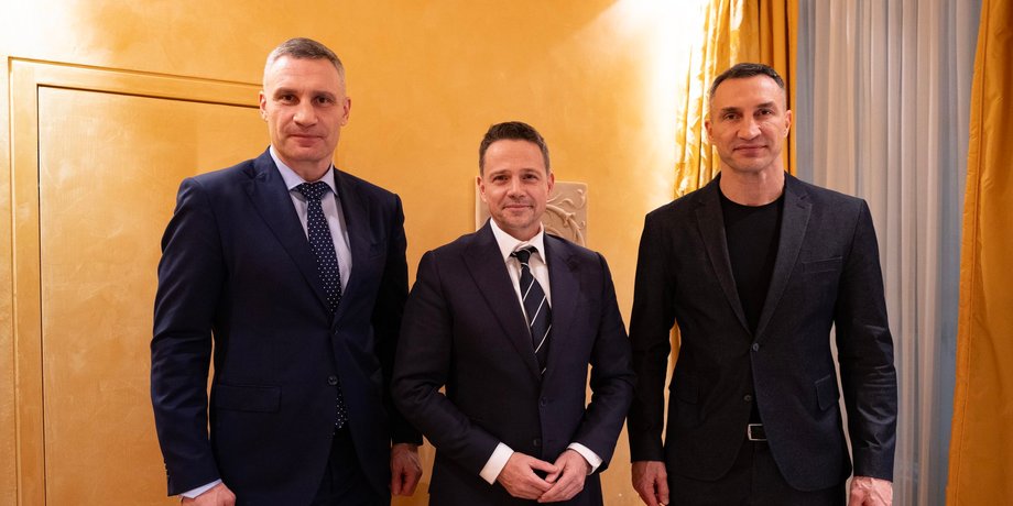 Рафал Тшасковський, Віталій Кличко, Володимир Кличко, мер Варшави, мер Києва, брати Кличко