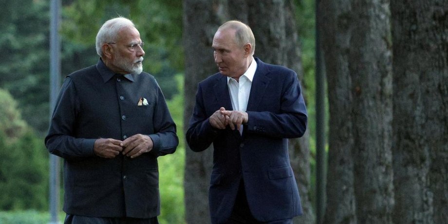 Нарендра Моди, Владимир Путин, беседа, визит