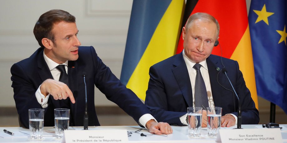 Эммануэль Макрон Владимир Путин
