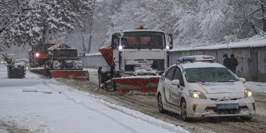 сніг, техніка, зима, дорога