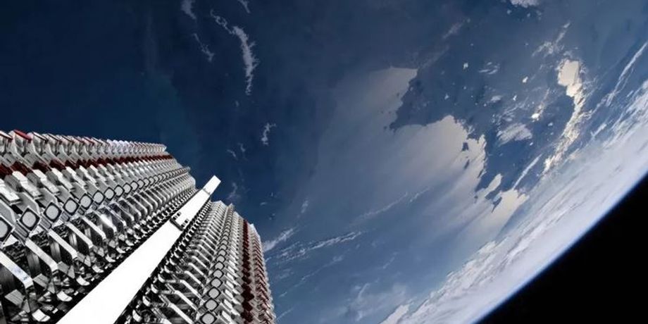 Спутники Starlink в космосе