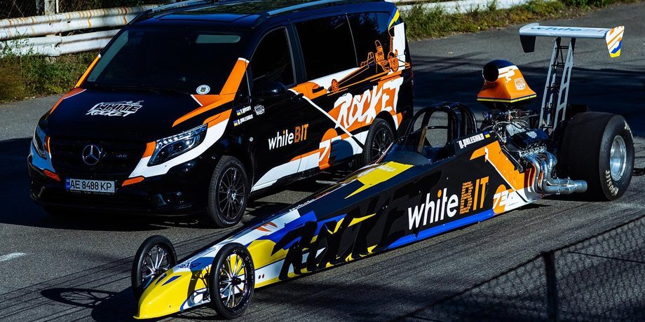White Rocket, драгстер White Rocket, драгстер стрела, украинский драгстер, драгрейсинг в Украине, Дмитрий Палешко