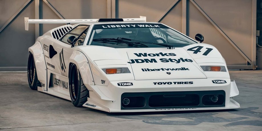 Lamborghini Countach liberty walk, Lamborghini Countach, liberty walk, тюнінг Lamborghini Countach, суперкар Lamborghini