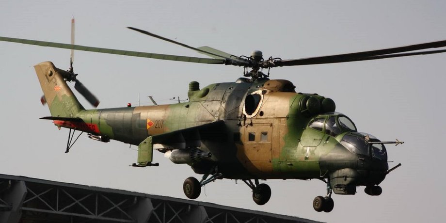 Ми-24, вертолет, македония вертолет, летательный аппарат,