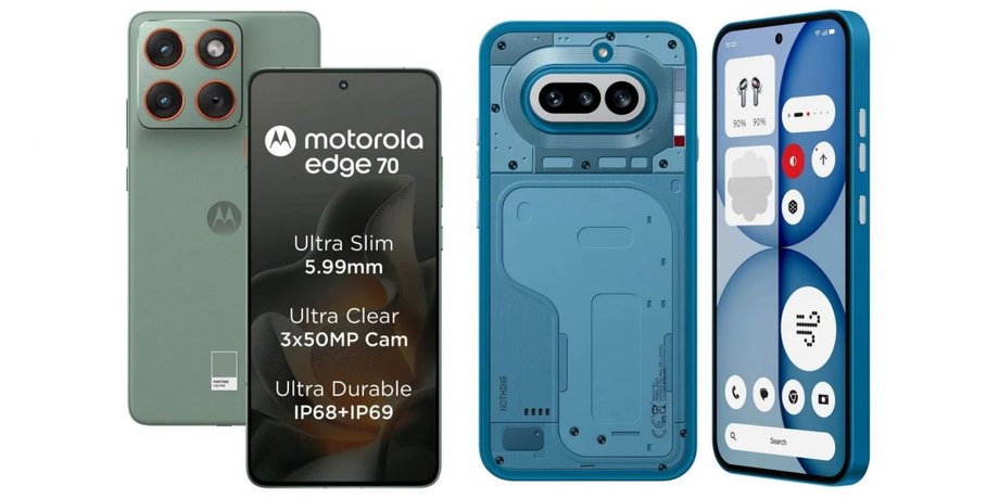 Смартфоны Motorola Edge 70 и Nothing Phone 4a