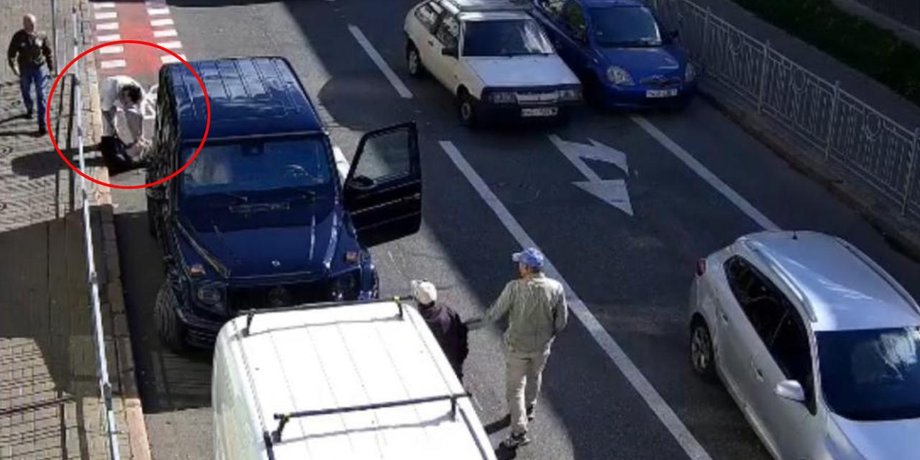 В Киеве бизнесмен избил велосипедиста до потери сознания