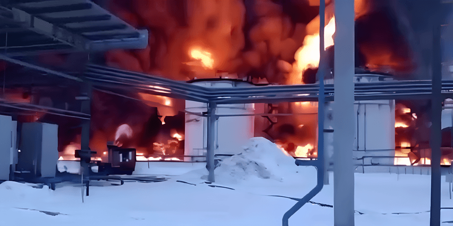 Пожар на нефтебазе