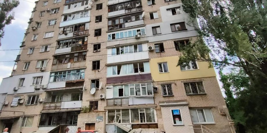 Изображение последствий атаки по Николаеву