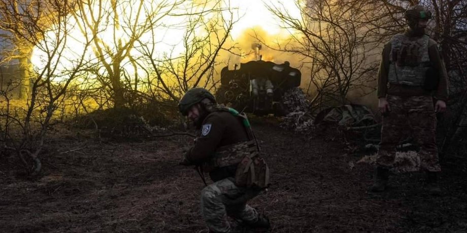 украинские артиллеристы