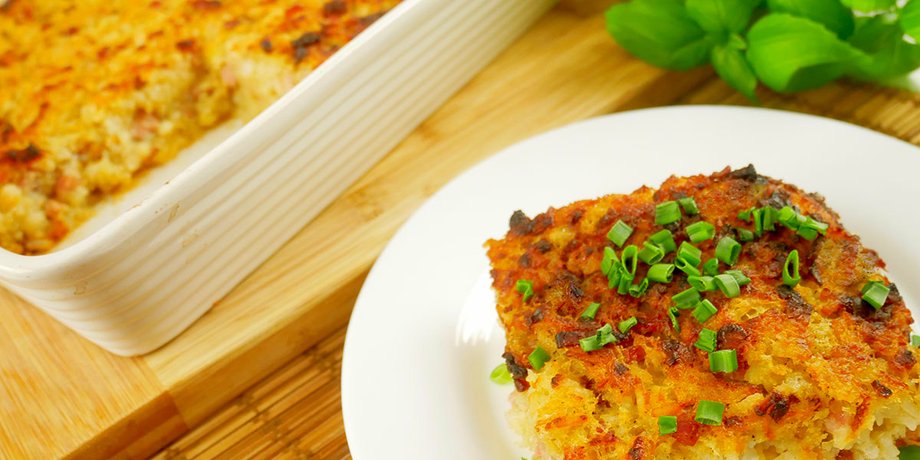 картофельный пирог, запеканка, кугелис, рецепт