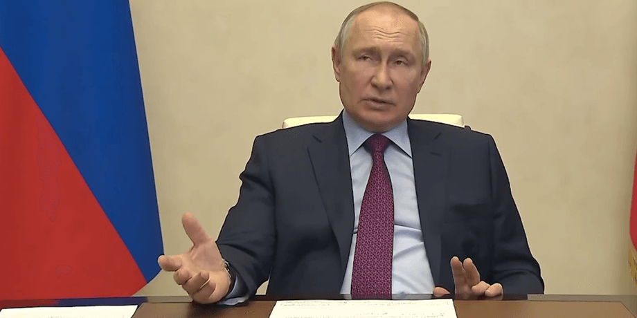 Президент РФ Володимир Путін під час відеозвернення