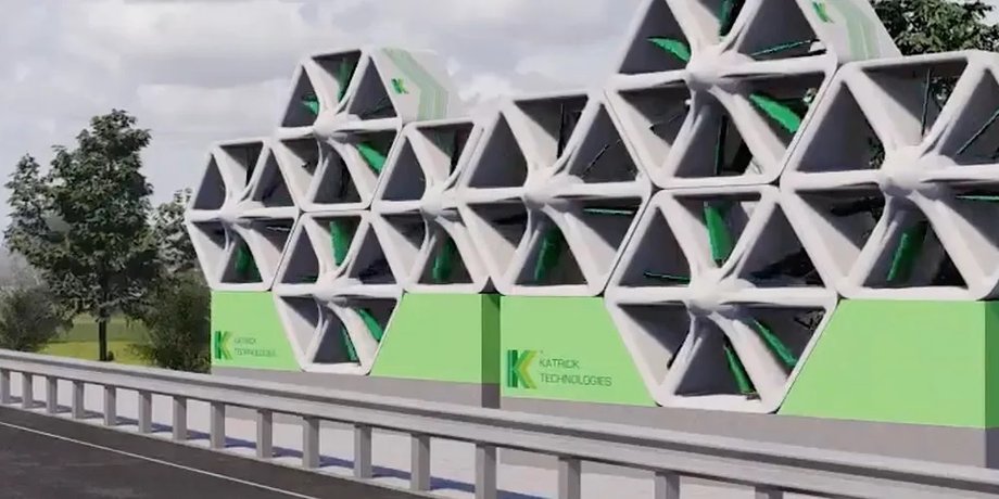 ветряные турбины в виде сот Katrick Technologies