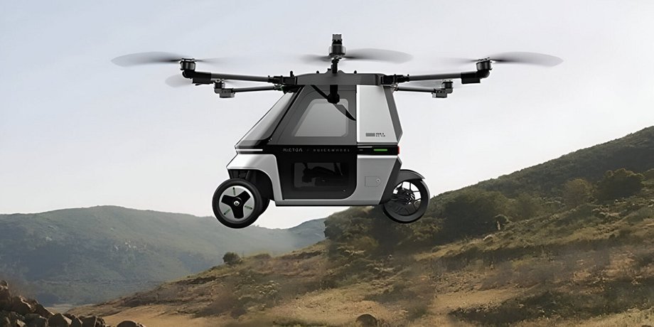 летающий мотоцикл, Kuickwheel Skyrider X6, мотоцикл-амфибия, летающее авто, Kuickwheel Skyrider X6, мотоцикл-амфибия