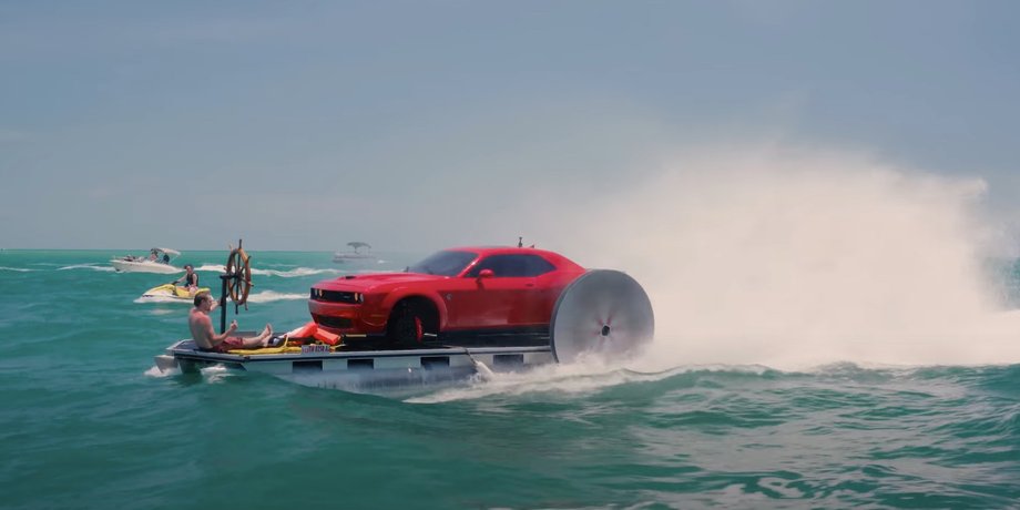 Dodge, Dodge Challenger, Dodge Challenger SRT Hellcat, Авто, Автомобили, Блогер, Лодка, Видео