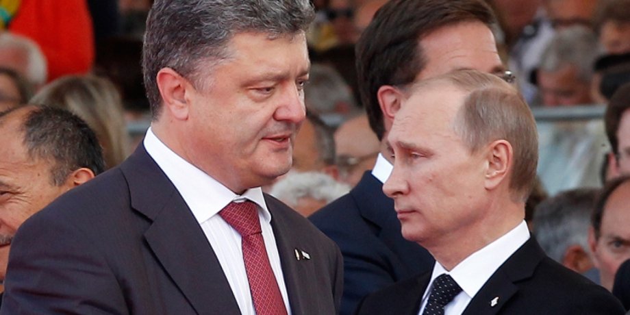 Петр Порошенко и Владимир Путин