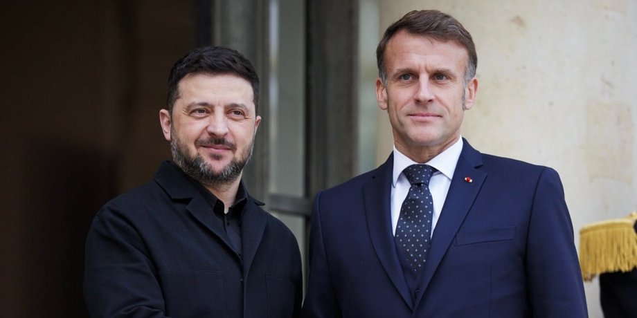Владимир Зеленский и Эмманюэль Макрон