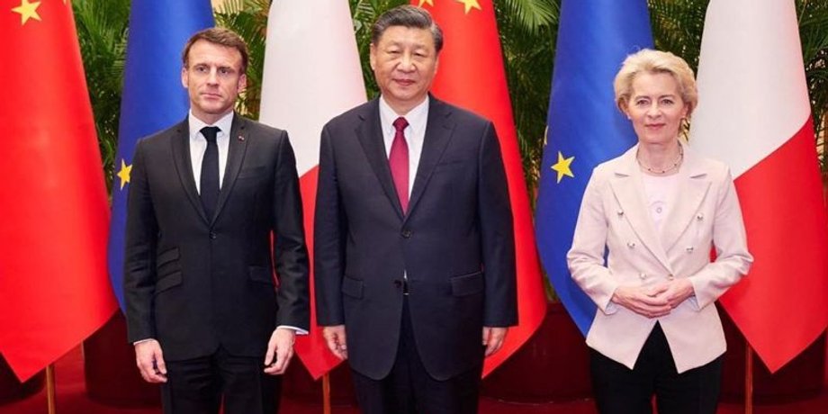 Сі Цзіньпін, Емманюель Макрон, переговори, Китай та Франція, Зустріч макрона та Цзіньпіна, Урсула фон дер Ляєн, зустріч у Пекіні