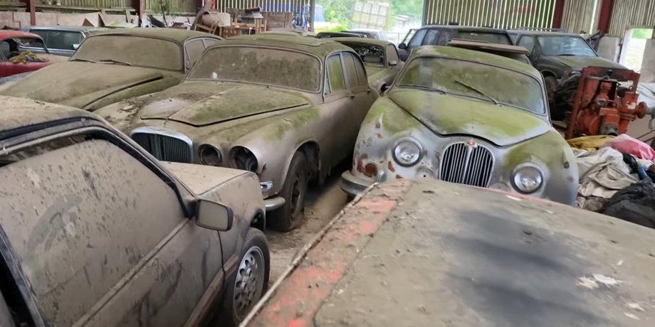колекція авто, Jaguar Mark 2, Porsche 911, Lotus Esprit, колекція авто, занедбані авто, ретро-авто
