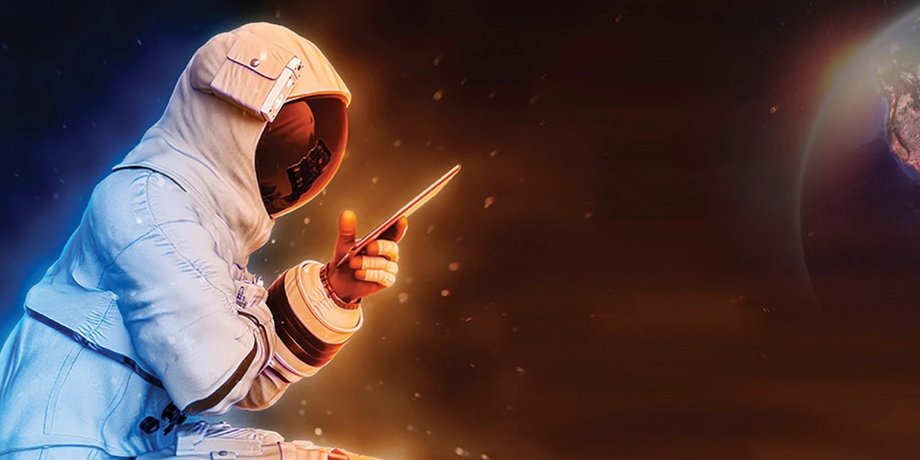 астронавт, NASA, смартфон
