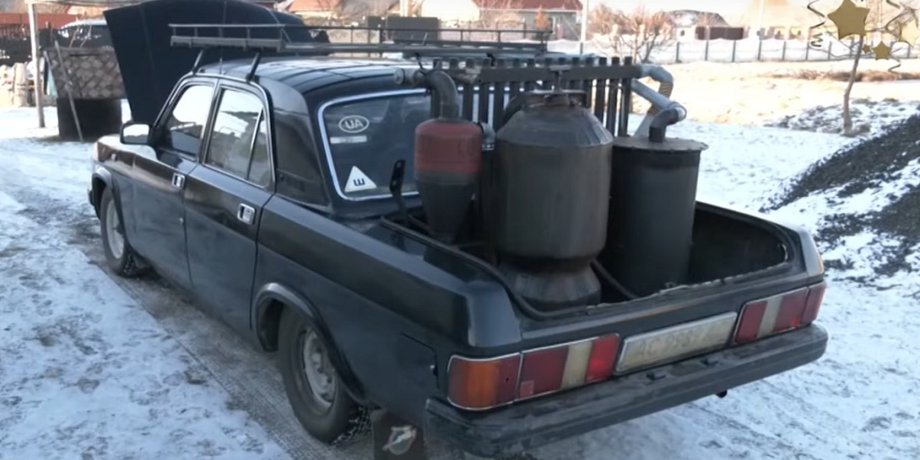 Волга на дровах, авто на дровах, авто с ГБО, Волга с ГБО, Волга ГАЗ-31029, тюнинг Волги