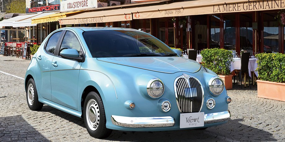 тюнинг Тойота Ярис, Mitsuoka Viewt, новая Mitsuoka Viewt, Toyota Yaris, Jaguar Mark 2, тюнинг Toyota Yaris