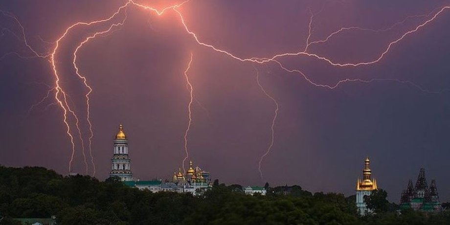Гроза в Киеве, гроза Киев, гроза Украина, гроза, молния, молния Киев