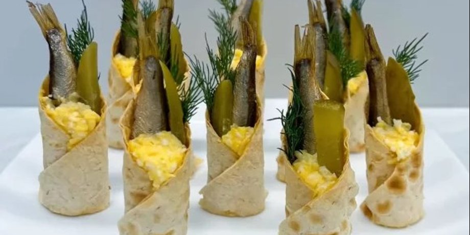 новогодняя закуска, закуска со шпротами, праздничное меню, рецепты на новый год