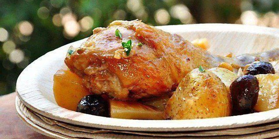 курица в вине, кулинарные рецепты, еда