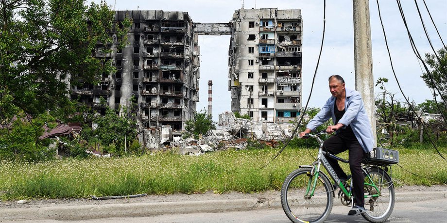 бородянка, будинок, велосипед, велосипедист