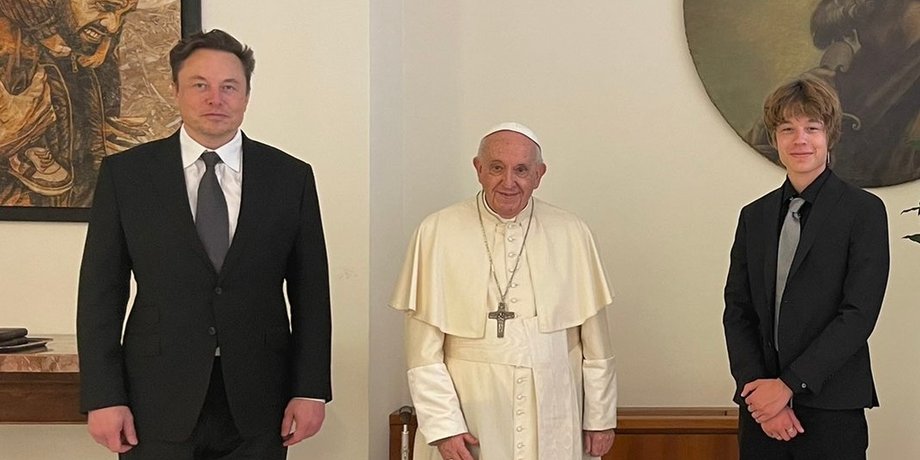 илон маск, папа римский, пара римский франциск, илон маск дети, илон маск сыновья