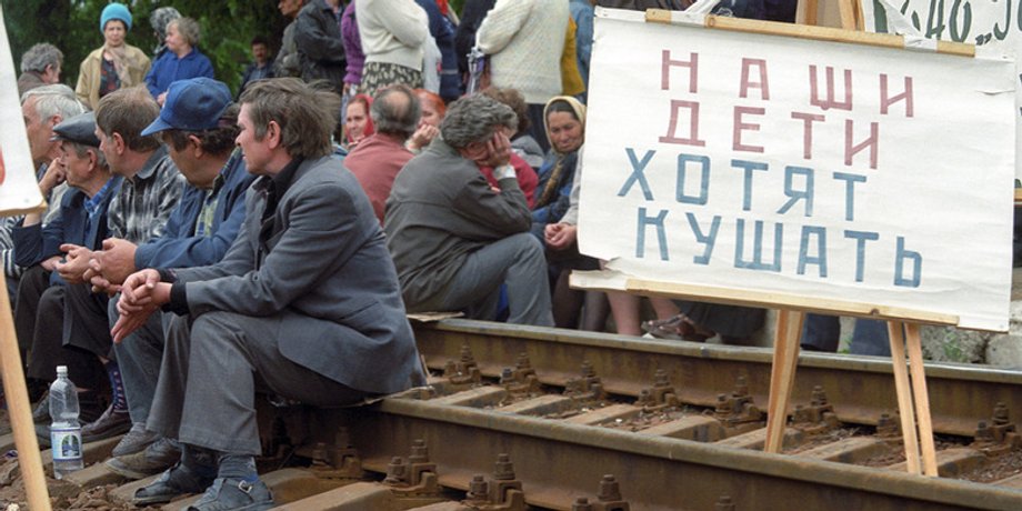 Очередь за продуктами, август 1998 г. дефолт 98 года,