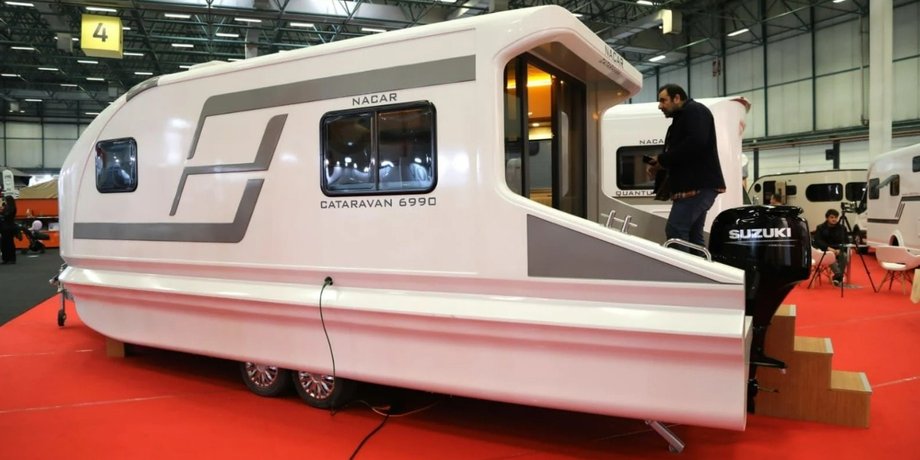 катер-амфибия, Cataravan 6990 Optimum, дом на колесах, автодом амфибия, Cataravan 6990 Optimum