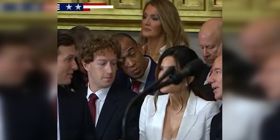 Власник Meta Марк Цукерберг, Цукерберг Facebook, Цукерберг вірусне відео, Цукерберг декольте, Цукерберг інавгурації Трампа, Цукерберг та Безос