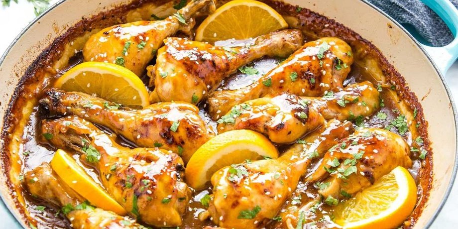 Курица с апельсинами, курица рецепт, как приготовить курицу
