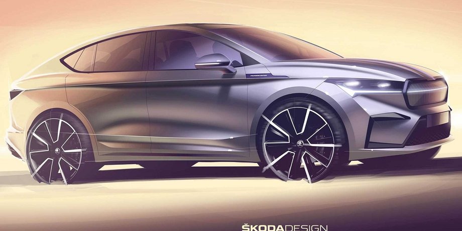 Новый Skoda Enyaq Coupe iV, Skoda Enyaq Coupe iV, Skoda Enyaq Coupe, электромобиль Skoda Enyaq, кроссовер Skoda Enyaq